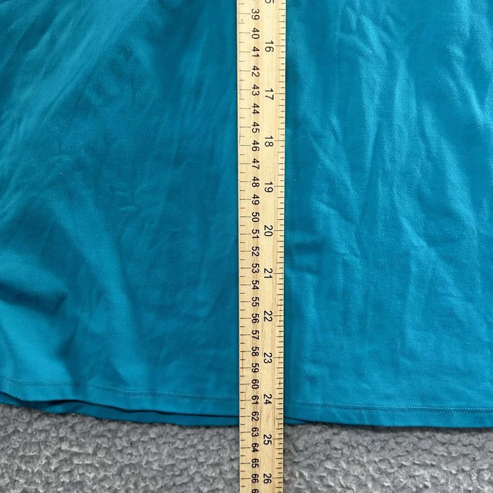 Fabletics Tank Top Shirt Womens Medium Blue Activeware Wide Stripe sports bra - Image 4 of 4