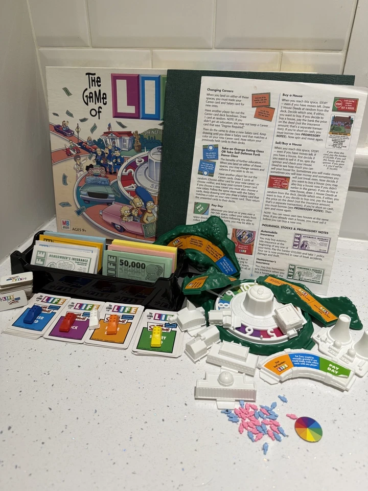 The Game of Life The Simpson's Edition COMPLETO Milton Bradley 2004 TV Show Foto 4 de 4