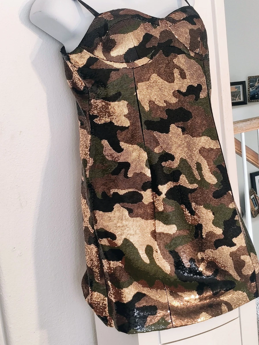 michael kors sequin camo dress Camouflage sequin dress Michael Michael Kors at 1stDibs