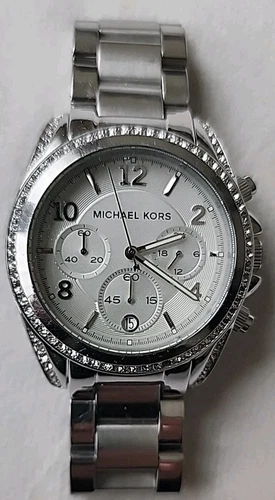 Michael Kors Blair MK5165 Acciaio Inox con Cristalli Batteria Nuova