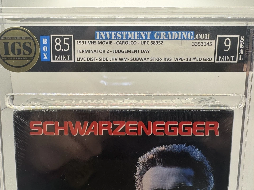 Terminator 2 VHS WM 1991 Sealed IGS 8.5 (Box) and 9 (Seal) Arnold Schwarzenegger - Image 2 of 4