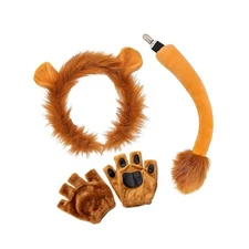 Halloween Animal Costume Set Fancy Dress Headwear Paw Gloves for Animals Themed