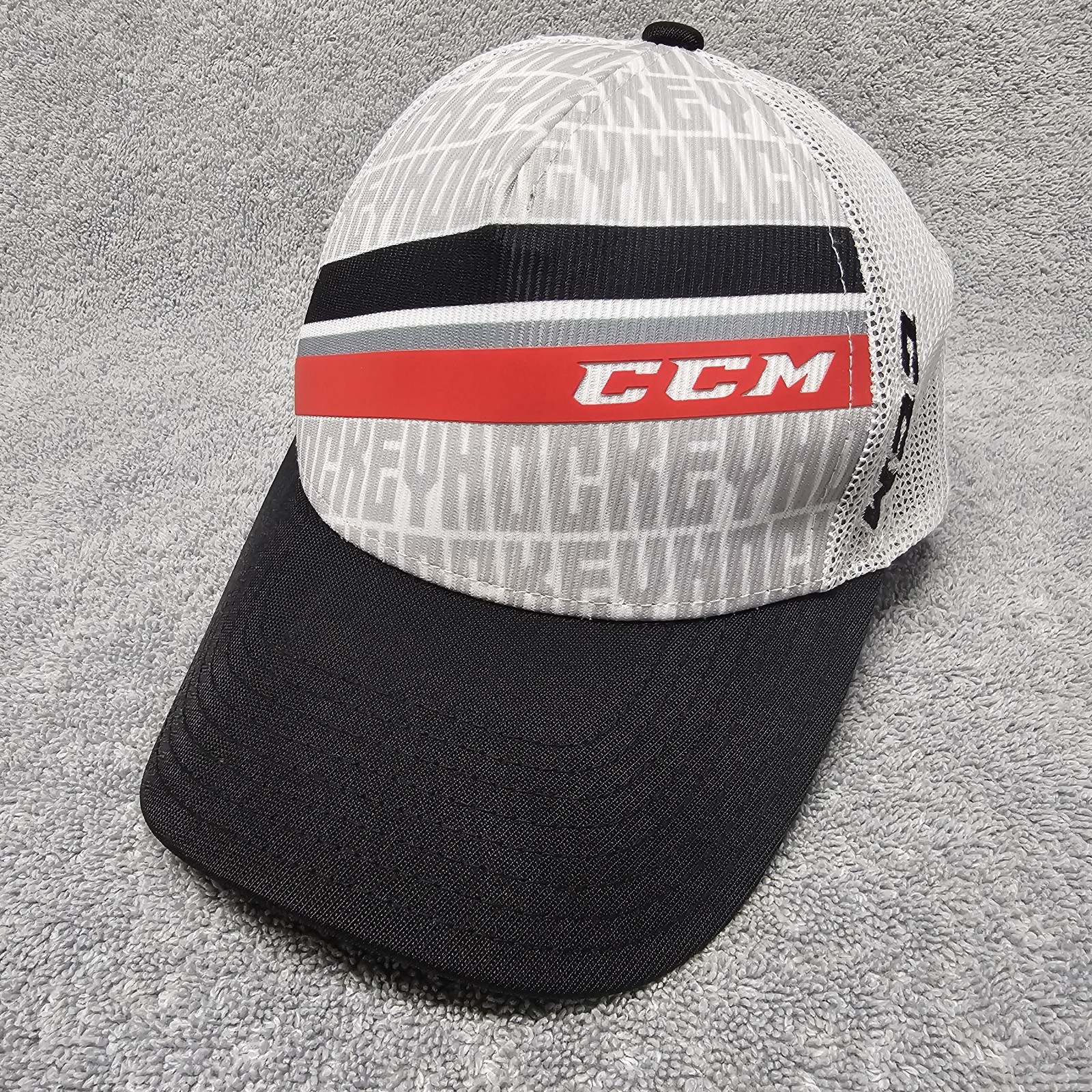 Baseball Cap Trucker Osfm Snapback Stripe Spellout Meshback