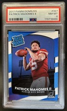 2017 Panini Donruss Patrick Mahomes II RC Rated #327 Chiefs PSA 8 Rookie