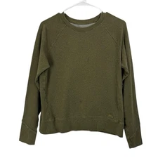 Arcteryx Sweatshirt Size Large Green Sirrus Pullover Cotton Blend Logo Stretch