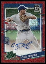 2023 Donruss Optic Rated Prospects Signatures Red Mojo Cade Doughty Auto /49 BB