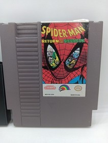 Spider-Man Return of the Sinister Six Nintendo NES, With Dust Cover. Tested 