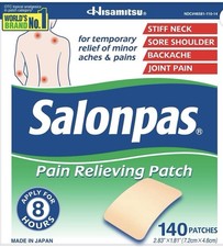 Salonpas Pain Relieving Patches - 140 Count