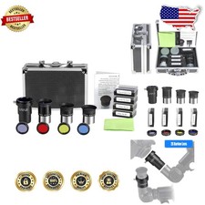 1.25" Telescope Kit: Plossl Eyepieces, Filters, 2X Barlow, Aluminum Case