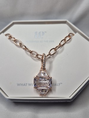 Bomb Party Necklace ''Boundless Love'' CZ On Rose Gold Plating NK48050