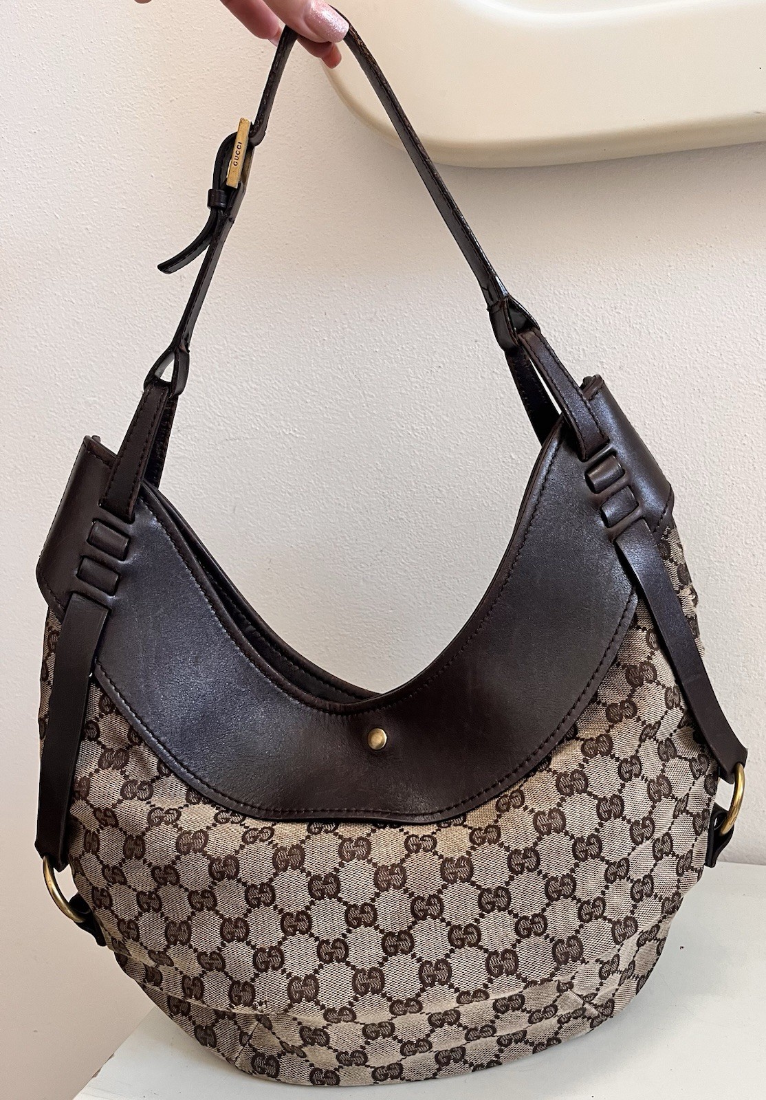 Gucci Borsa Hobo Vintage in Tela