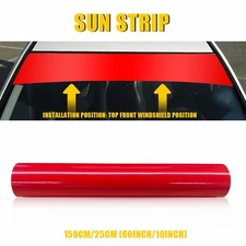 10"x60" Sun Visor Strip Windshield Banner Vinyl Long Lasting Premium Blank Decal