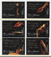 ALDERNEY 2010 FLORENCE NIGHTINGALE SET (6) MNH SG A395-A400 (F968)
