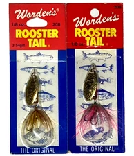 Worden Rooster Tail 1/8oz Gold Halo and Rainbow Gold Blade