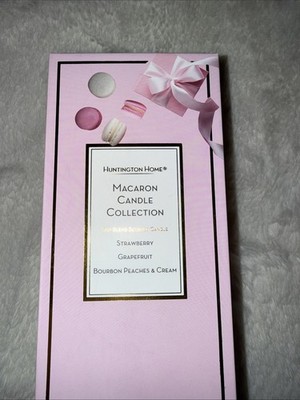 Macaron Candle Collection 3 Scents- NEW Huntington Home