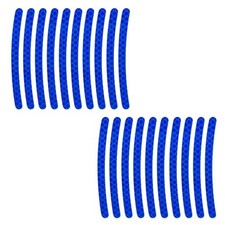 YoRise 20PCS Car Wheel Stripe Reflective Stickers, Night Safety Warning Blue