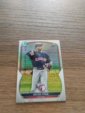 Dayan Frias 1st Rookie Card Mojo Refractor RC 2023 Bowman Mega Box #26 Guardians
