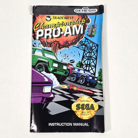 CHAMPIONSHIP PRO-AM SEGA GENESIS 1992 W/ MANUAL CIB COMPLETE CLAMSHELL CASE