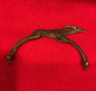 Ram Metal Handle Pull Approx. 7.5” Wide cast brass tone Art Deco — photo 1