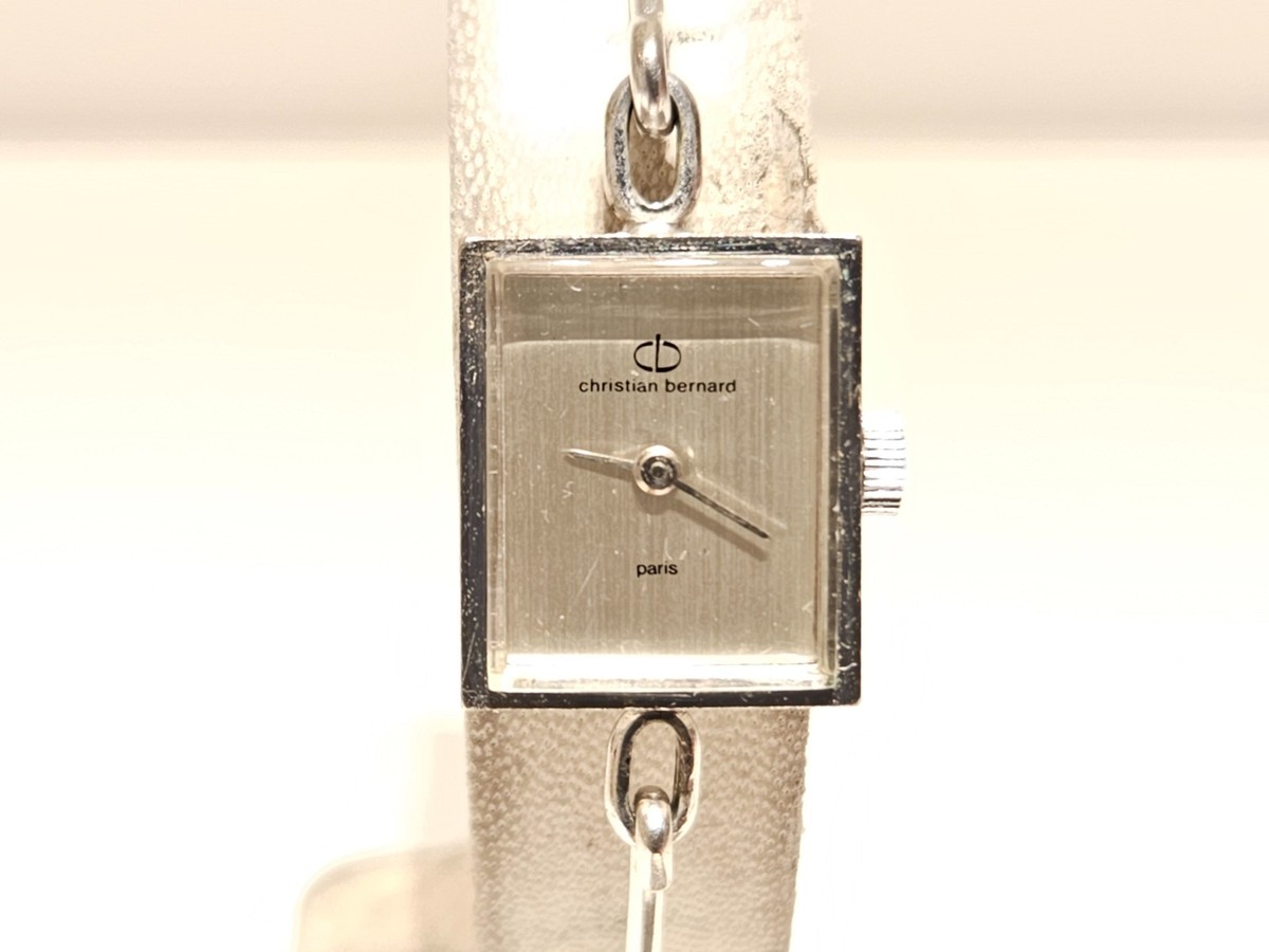 VINTAGE LADIES WHITE GOLD PLATED QUARTZ WATCH BRACELET