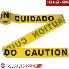 Caution Tape Barricade Roll High Visibility Safety Hazard Durable Plastic New