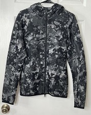 Nike Tech Fleece Full Zip Hoodie Jacket Black Gray Camo Womens Small S Athletic