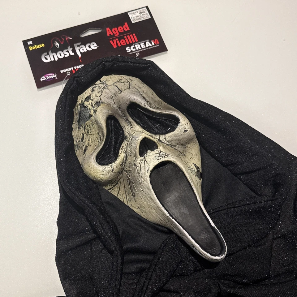 Fun World Ghost Face Lives Scream 6 VI Aged Vielli Mask Adult Fancy Dress Cospla - Image 2 of 4