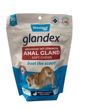 Glandex Anal Gland Soft Chew Treats with Pumpkin for Dogs Digestive Enzymes