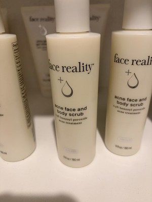 Face Reality Acne Face & Body Scrub, Benzoyl Peroxide