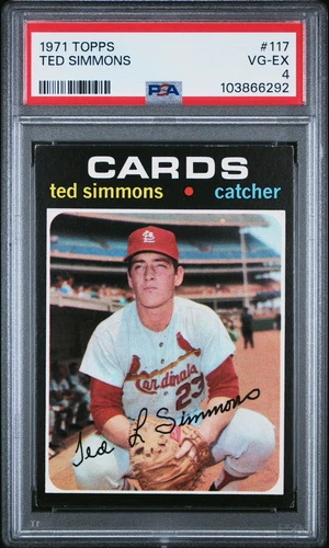 1971 TOPPS #117 TED SIMMONS PSA 4