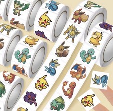 Pokemon Pixel Sticker Roll Lot of 500pcs NEW - Small 2cm Size