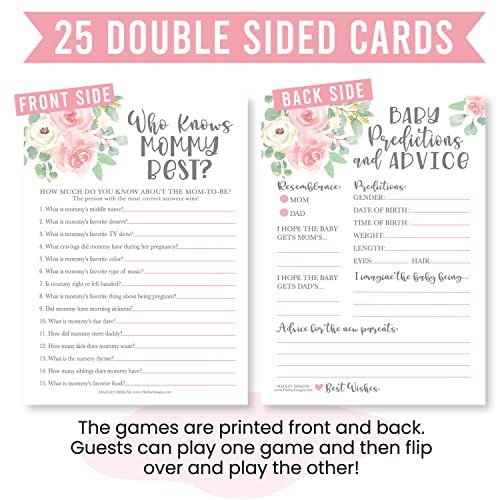 Hadley Designs Hilarious Baby Shower Games for Girls – 25 Double-Sided Cards - Picture 4 of 7