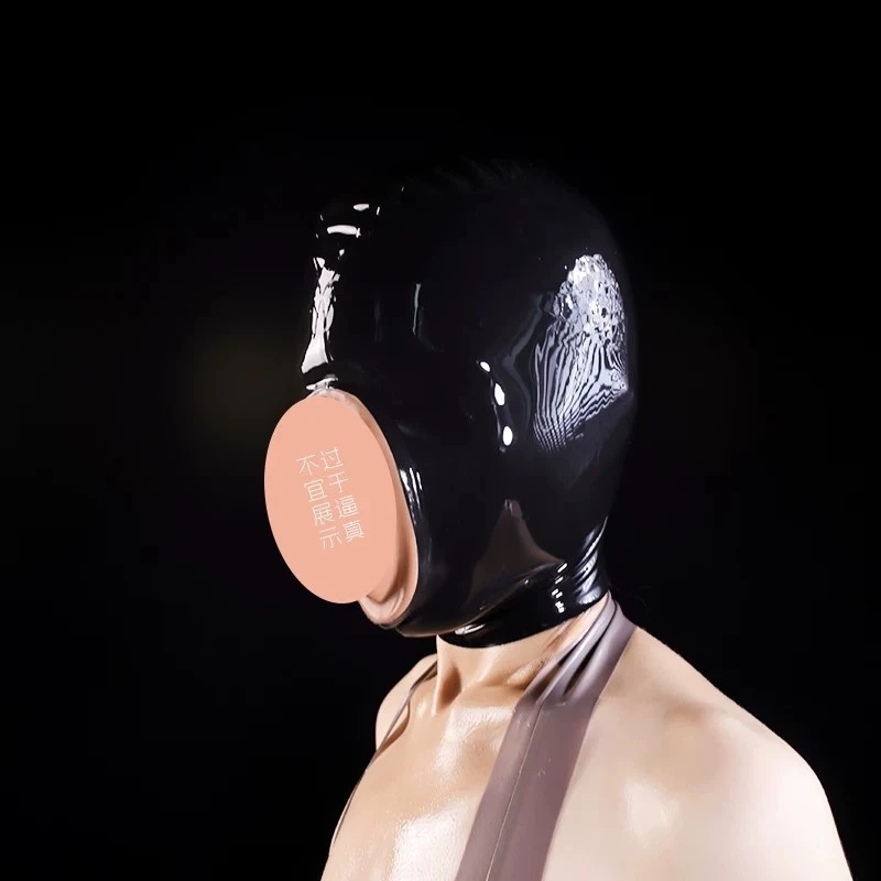 0.25MM Latex mask mouth vagina no zip neck entry 0.4mm