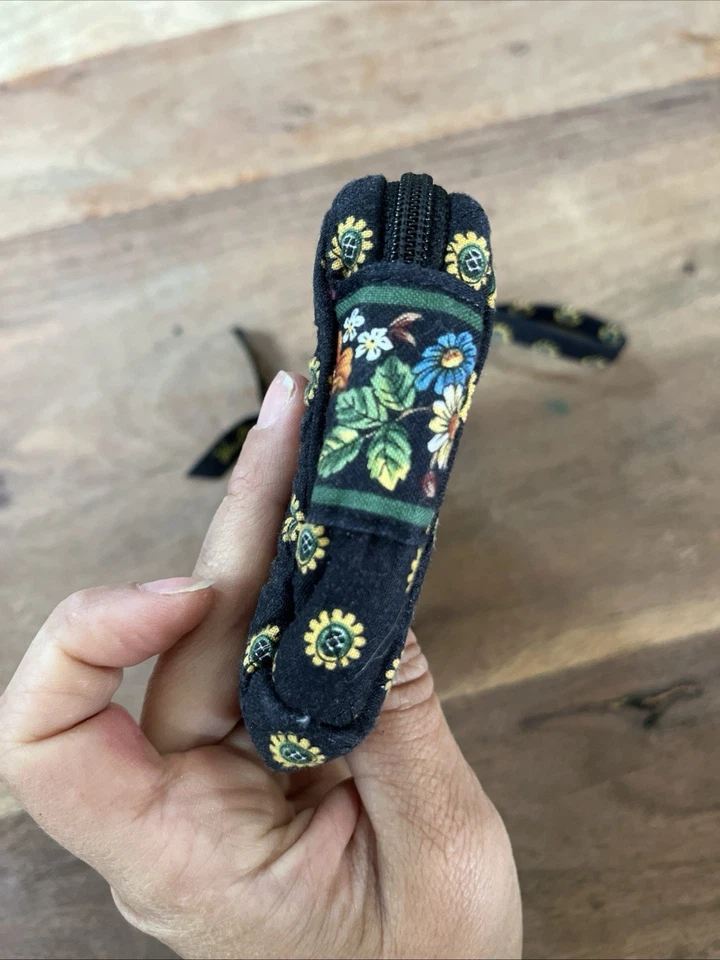 Vera Bradley Wallet Womens Quilted Black Sunflower Wristlet Vintage - Image 3 of 4