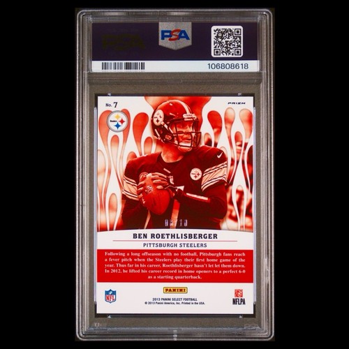 2013 Panini SELECT #7 BEN ROETHLISBERGER HOT STARS GOLD Prizm STEELERS RARE - Bild 2 von 4