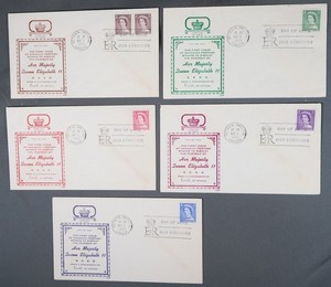 MayfairStamps Canada FDC 1953 First Queen Elizabeth II Stamps 2 First Day Cover