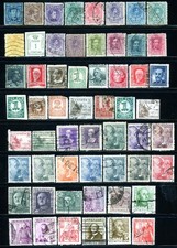 Stamps Spain, vintage used collection 1901-1948, over 55 different stamps