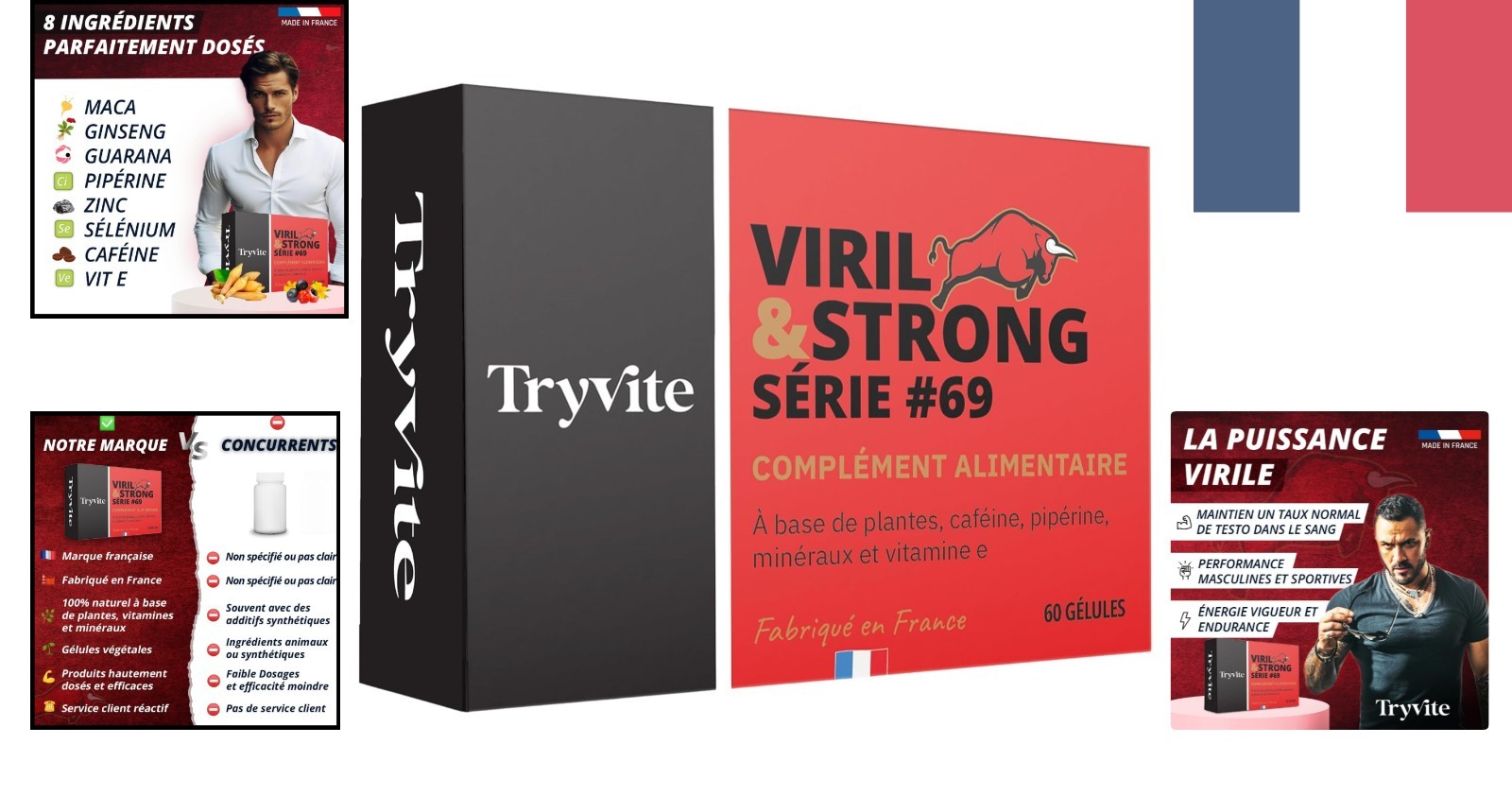 Formule Virilité Homme 60 Gélules de Ginseng pour la Vigueur et l'Energie