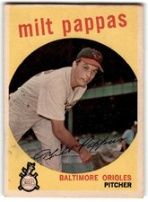 1959 Topps Milt Pappas Baltimore Orioles #391