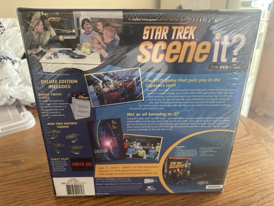 Title (80 characters max): Star Trek Scene It? Deluxe DVD Game – New & Sealed - Image 2 of 4