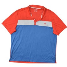 Adidas Men's Red Polo Shirt Short Sleeve 2XL Polyester Climalite