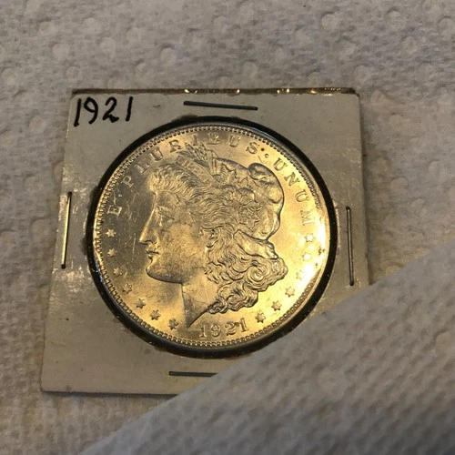 MORGAN SILVER DOLLAR 1921 ABSOLUTELY BEAUTIFUL VERY FINE IN COIN HOLDER RARE