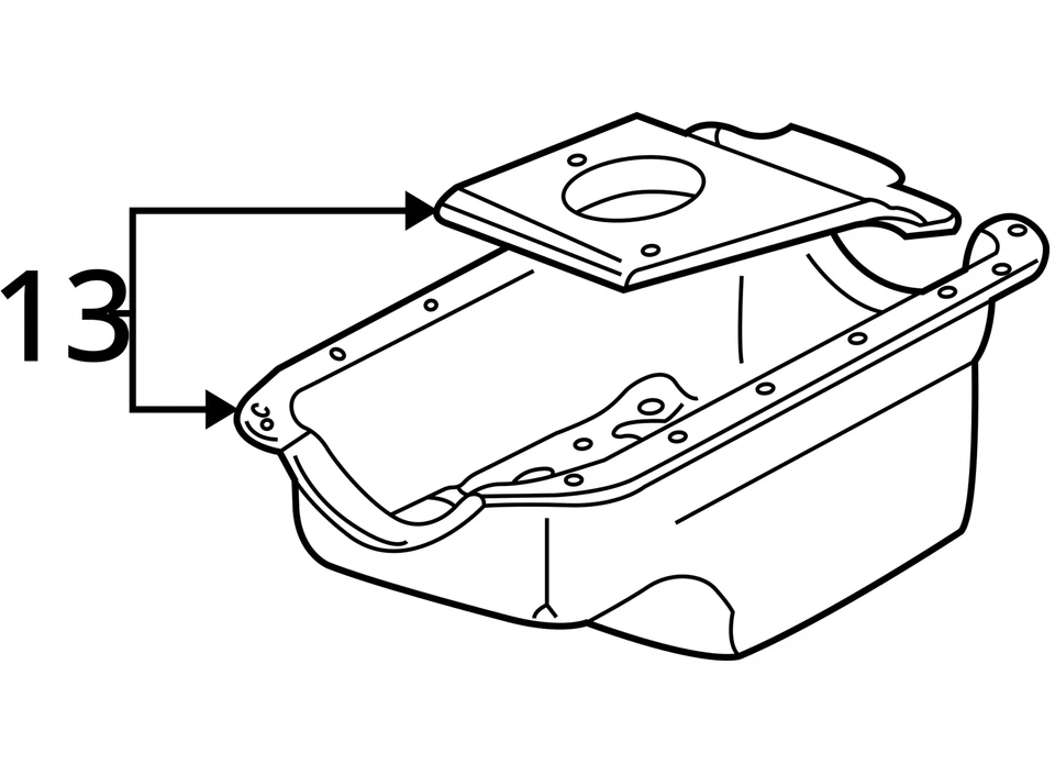 1997-2007 FORD MERCURY TAURUS SABLE PAN ASM - ENGINE OIL 2F1Z6675BA -  NEW OEM - Image 3 of 3