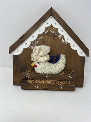 Vintage Farmhouse  Welcome To Our Roost  Wall Hanging Decor