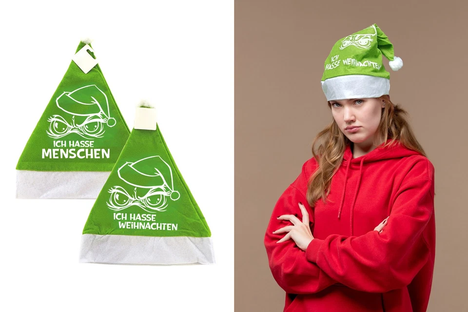 ITSISA Cappello Natalizio Cappello di San Nicola Muffola Festa (Set di 2) in Peluche - Natale