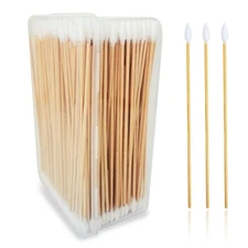 6-Inch Pointed Tip Cotton Swabs 500ct - Professional Cleaning Swabs with Bamb...
