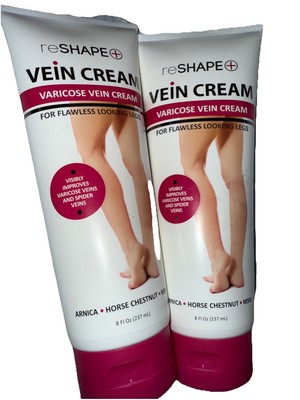 reSHAPE + VARICOSE VEIN CREAM (2)  8fl.oz ARNICA-HORSE CHESTNUT-MSM