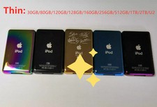   Thin 6 Colors Customizing Metal Back Case Housing Cover for ipod classic video