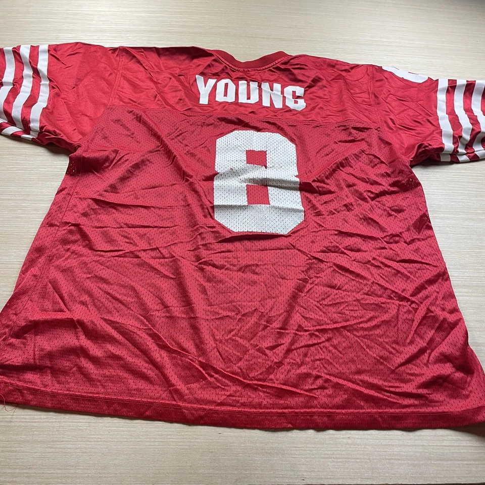 Camiseta Steve Young vintage de los San Francisco 49ers años 90 para hombre XL Apex One malla Foto 2 de 4