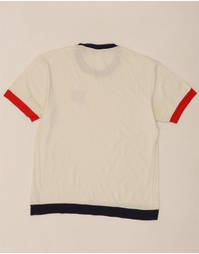 FILA Mens T-Shirt Top Medium White Cotton VQ06 - Picture 2 of 4